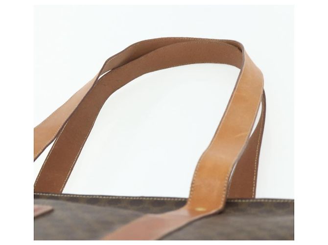 Céline Borsa tote in tela Macadam CELINE in pelle PVC marrone oro Auth ka4109 D'oro - vista 8