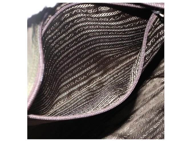 PRADA Tote Bag aus Nylon Khaki Silber authentisch 176359 - Ansicht 22