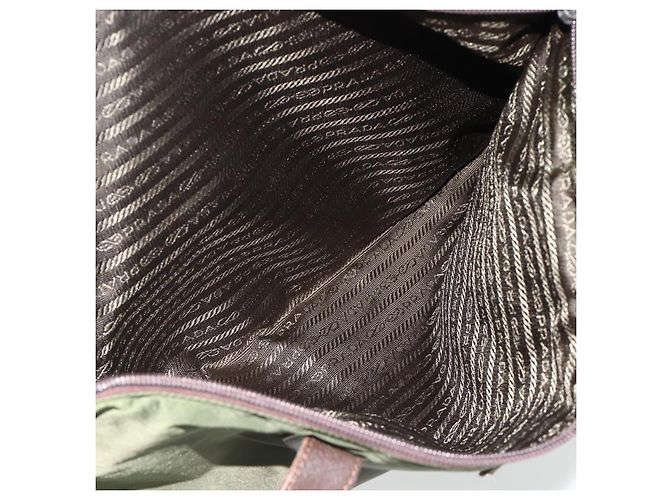 PRADA Tote Bag aus Nylon Khaki Silber authentisch 176359 - Ansicht 24
