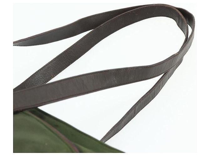 PRADA Tote Bag aus Nylon Khaki Silber authentisch 176359 - Ansicht 8