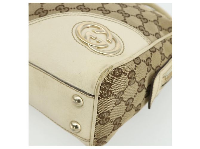 GUCCI GG Canvas Tote Bag Beige Gold 169971 Auth 176655 Golden - Ansicht 10
