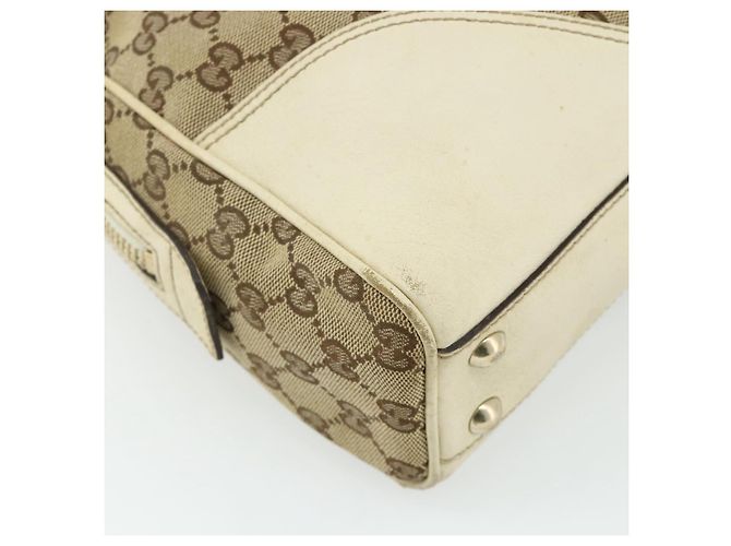 GUCCI GG Canvas Tote Bag Beige Gold 169971 Auth 176655 Golden - Ansicht 13