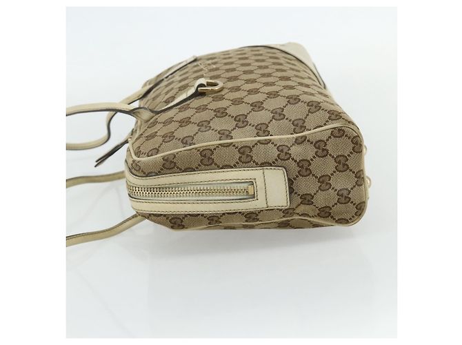 GUCCI GG Canvas Tote Bag Beige Gold 169971 Auth 176655 Golden - Ansicht 4
