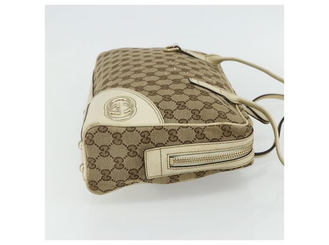 GUCCI GG Canvas Tote Bag Beige Gold 169971 Auth 176655 Golden - Ansicht 5