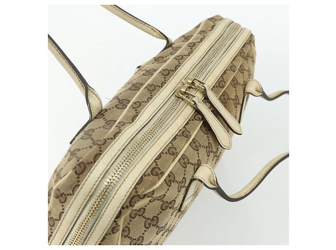 GUCCI GG Canvas Tote Bag Beige Gold 169971 Auth 176655 Golden - Ansicht 6