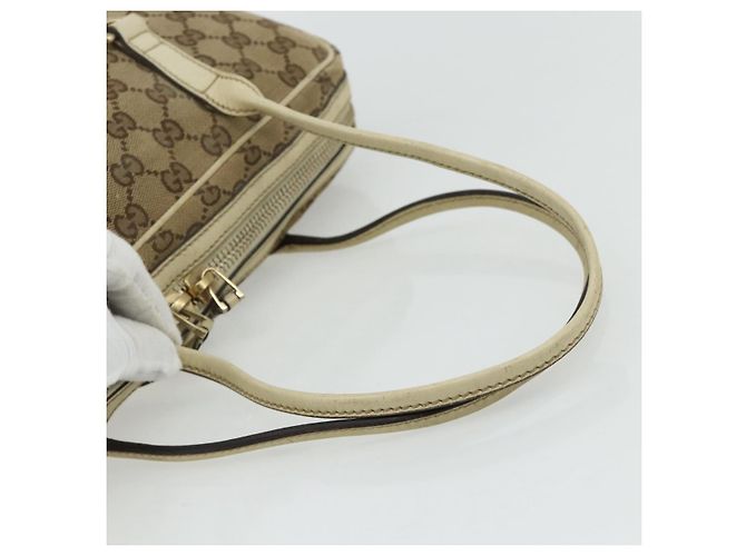 GUCCI GG Canvas Tote Bag Beige Gold 169971 Auth 176655 Golden - Ansicht 7