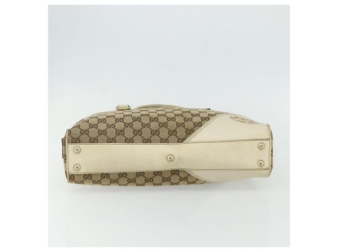 GUCCI GG Canvas Tote Bag Beige Gold 169971 Auth 176655 Golden - Ansicht 9