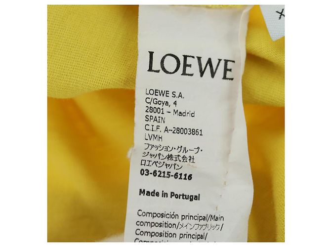 LOEWE LOEWE �~ Camiseta Mr. Ootori de algodón XS Amarillo Auth 167239SAM - vista 11