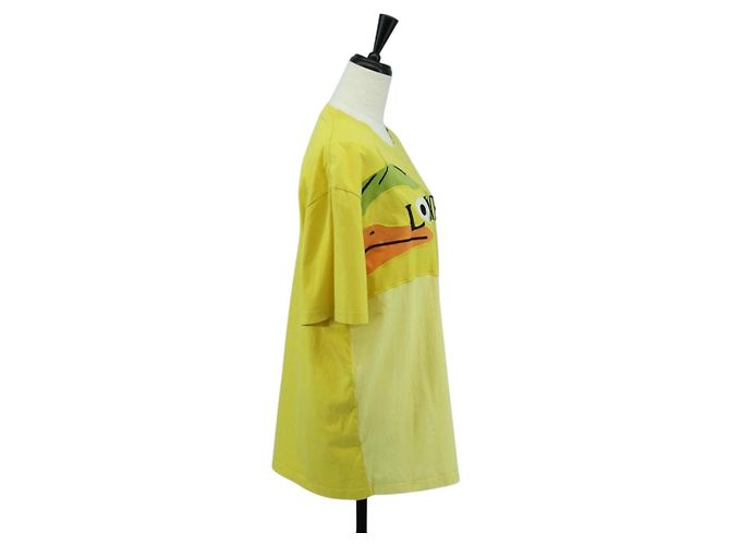 LOEWE LOEWE �~ Camiseta Mr. Ootori de algodón XS Amarillo Auth 167239SAM - vista 4
