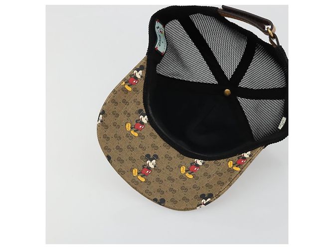 Cappellino da baseball GUCCI Disney Micro GG Supreme in PVC Beige 602979 Auth 168869A - vista 10