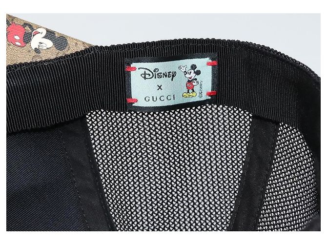 Cappellino da baseball GUCCI Disney Micro GG Supreme in PVC Beige 602979 Auth 168869A - vista 11