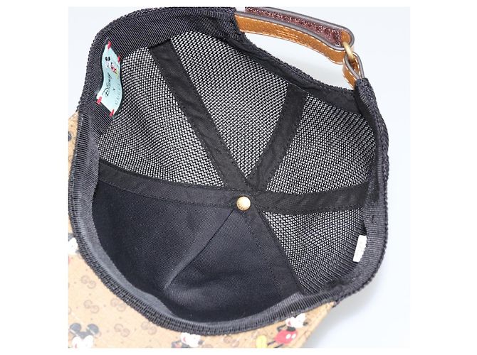 Cappellino da baseball GUCCI Disney Micro GG Supreme in PVC Beige 602979 Auth 168869A - vista 12