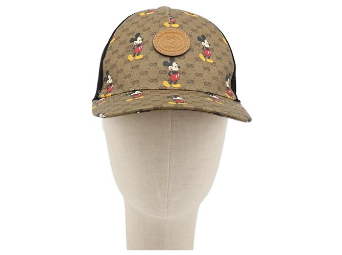 Cappellino da baseball GUCCI Disney Micro GG Supreme in PVC Beige 602979 Auth 168869A - vista 2