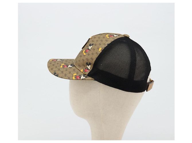 Cappellino da baseball GUCCI Disney Micro GG Supreme in PVC Beige 602979 Auth 168869A - vista 4