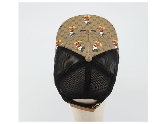 Cappellino da baseball GUCCI Disney Micro GG Supreme in PVC Beige 602979 Auth 168869A - vista 7