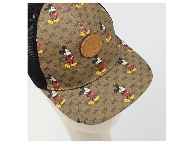 Cappellino da baseball GUCCI Disney Micro GG Supreme in PVC Beige 602979 Auth 168869A - vista 8