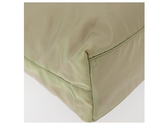 PRADA Bolso de mano de nailon verde plata Auth 176258 - vista 15