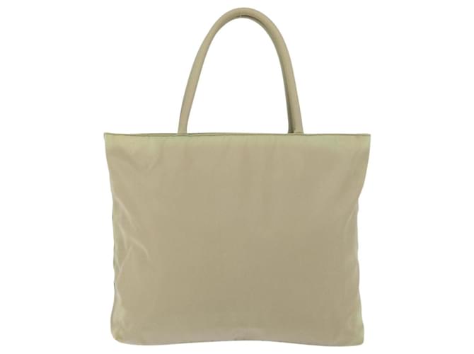 PRADA Bolso de mano de nailon verde plata Auth 176258 - vista 2
