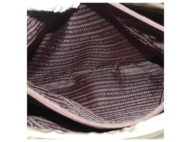 PRADA Bolso de mano de nailon verde plata Auth 176258 - vista 25