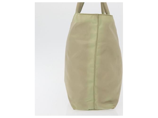PRADA Bolso de mano de nailon verde plata Auth 176258 - vista 3