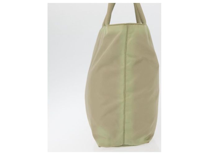 PRADA Bolso de mano de nailon verde plata Auth 176258 - vista 4