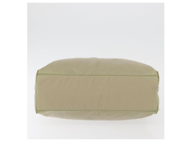 PRADA Bolso de mano de nailon verde plata Auth 176258 - vista 5