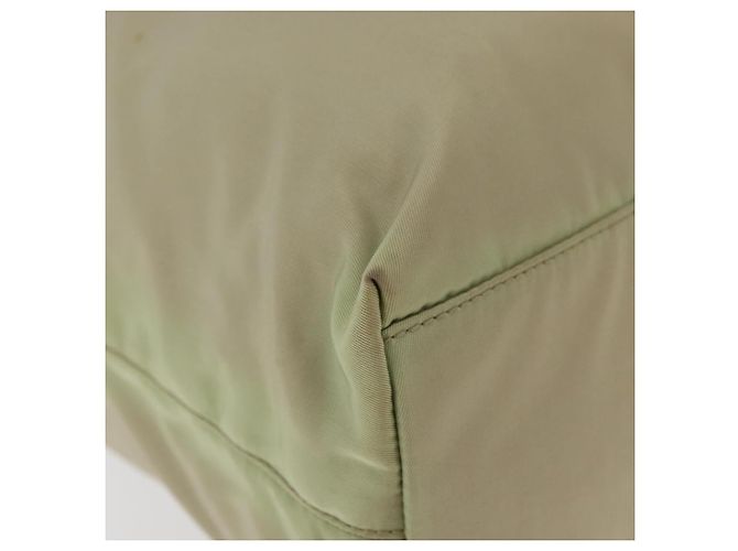 PRADA Bolso de mano de nailon verde plata Auth 176258 - vista 9