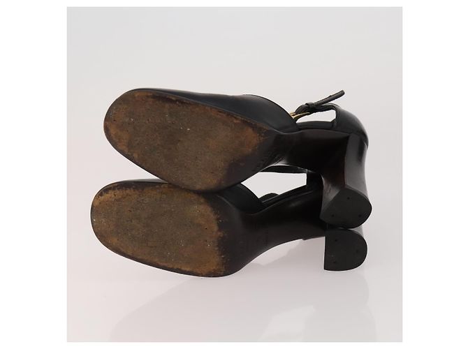 Chaussures PRADA en cuir suédé 5 pièces marron noir Auth 174775 - vue 13
