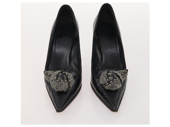 Chaussures PRADA en cuir suédé 5 pièces marron noir Auth 174775 - vue 14