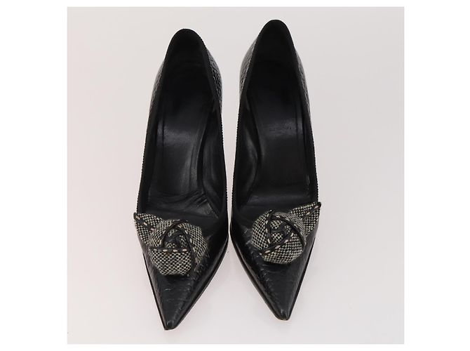 Chaussures PRADA en cuir suédé 5 pièces marron noir Auth 174775 - vue 16