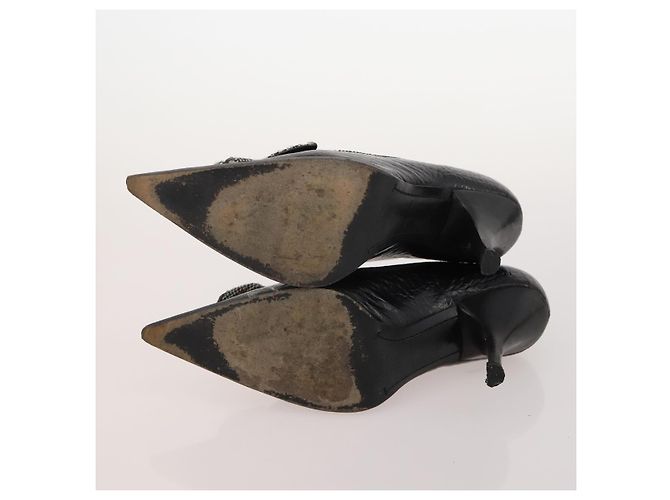 Chaussures PRADA en cuir suédé 5 pièces marron noir Auth 174775 - vue 17