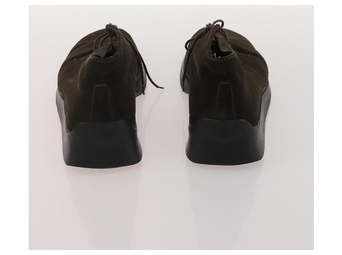Chaussures PRADA en cuir suédé 5 pièces marron noir Auth 174775 - vue 19