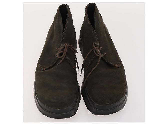 Chaussures PRADA en cuir suédé 5 pièces marron noir Auth 174775 - vue 20