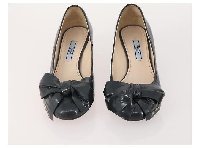 Chaussures PRADA en cuir suédé 5 pièces marron noir Auth 174775 - vue 6