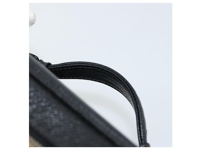 Pochette Vanity CHANEL in Pelle Caviar Nera Oro CC Auth bs34489 Nero D'oro - vista 14