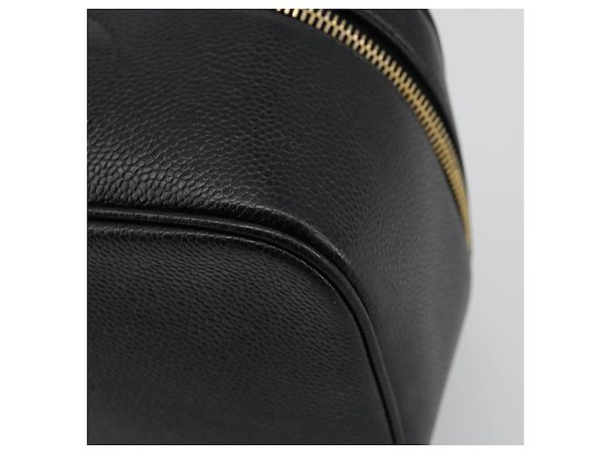 Pochette Vanity CHANEL in Pelle Caviar Nera Oro CC Auth bs34489 Nero D'oro - vista 15