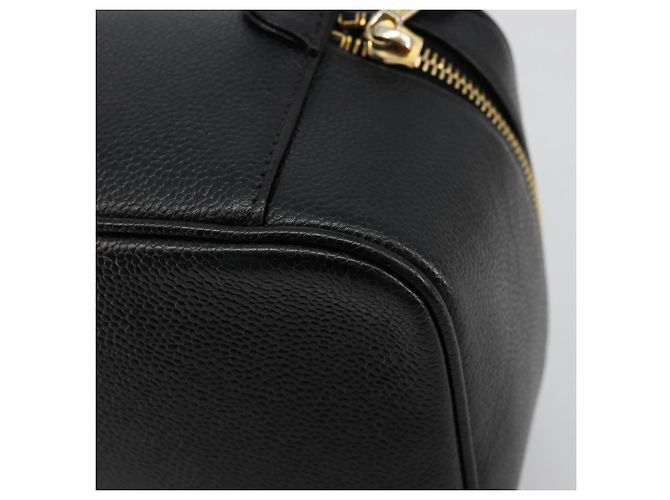 Pochette Vanity CHANEL in Pelle Caviar Nera Oro CC Auth bs34489 Nero D'oro - vista 17