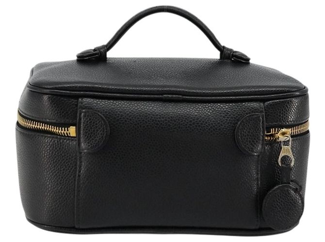 Pochette Vanity CHANEL in Pelle Caviar Nera Oro CC Auth bs34489 Nero D'oro - vista 2