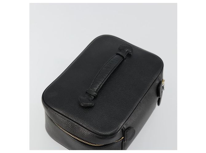 Pochette Vanity CHANEL in Pelle Caviar Nera Oro CC Auth bs34489 Nero D'oro - vista 6