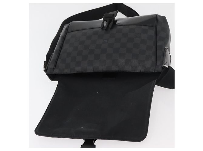 LOUIS VUITTON Borsa a Spalla Messenger PM Damier Graphite N41457 LV Auth 176357 Damier ebene - vista 19