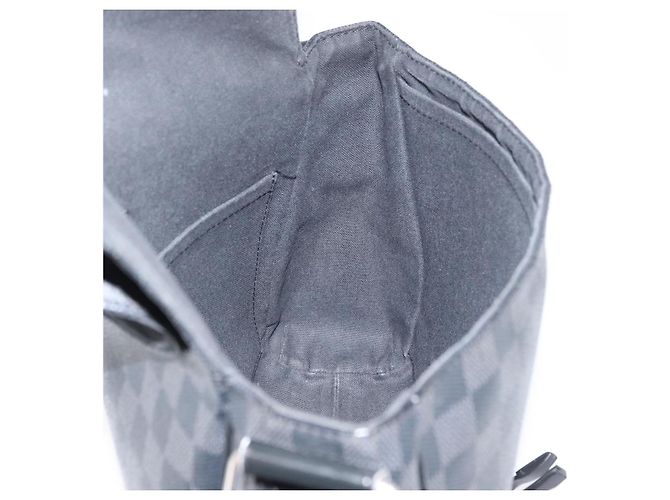LOUIS VUITTON Borsa a Spalla Messenger PM Damier Graphite N41457 LV Auth 176357 Damier ebene - vista 21