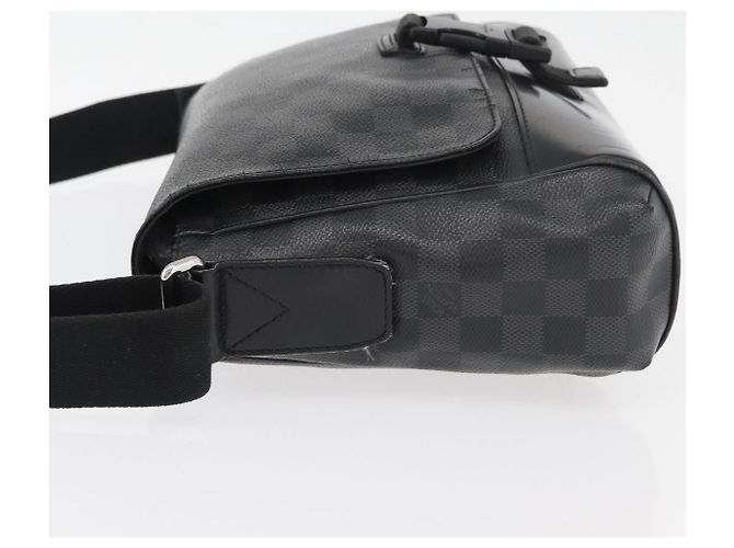 LOUIS VUITTON Borsa a Spalla Messenger PM Damier Graphite N41457 LV Auth 176357 Damier ebene - vista 4