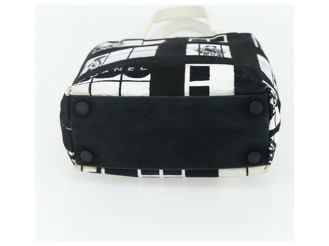 Borsa tote in tela CHANEL Windows Line Nera Oro CC Auth BA12234 Nero D'oro - vista 5