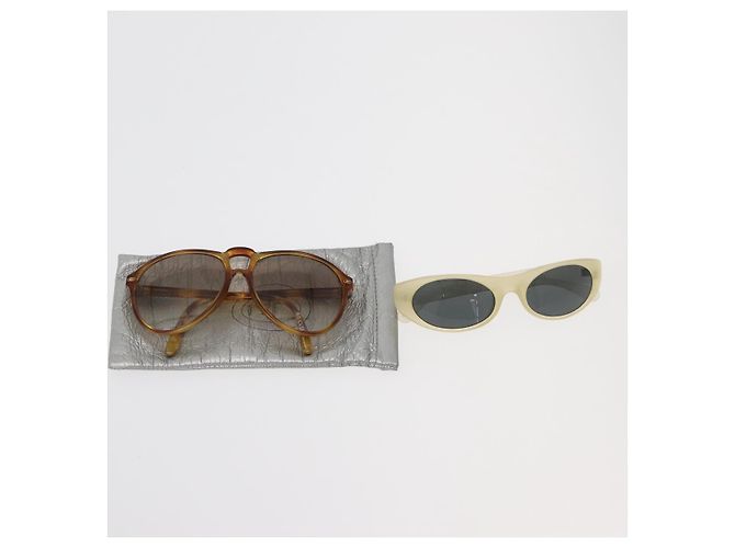 Occhiali da sole GIVENCHY Christian Dior plastica 2 Set Beige Marrone Auth BA12345 - vista 18