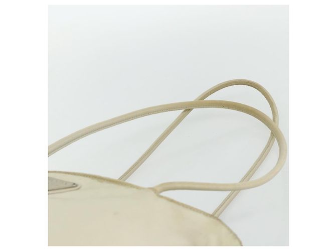 Borsa Tote PRADA Nylon Beige Argento Auth 176637 - vista 8