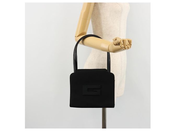Bolso de mano GUCCI de lona negra 000 0810 Auth bs34708 Negro - vista 22