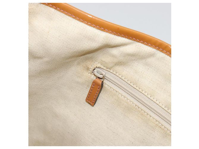 Borsa Tote Gucci GG Canvas Sherry Line Beige Oro 211971 Auth am11431 D'oro - vista 19