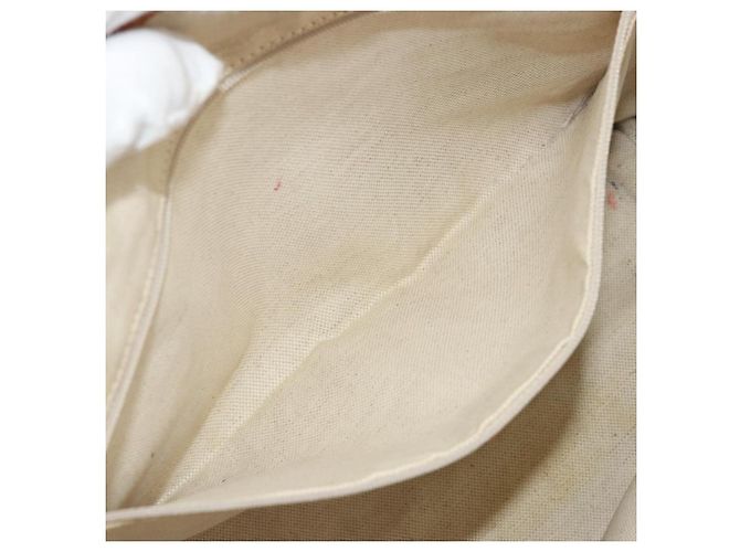 Borsa Tote Gucci GG Canvas Sherry Line Beige Oro 211971 Auth am11431 D'oro - vista 20