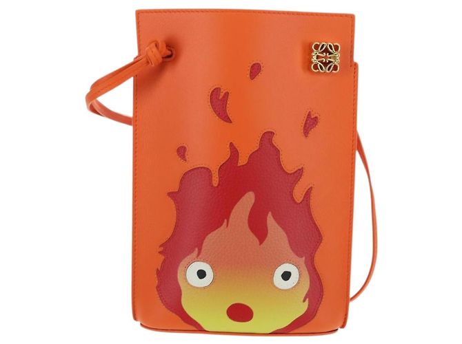 LOEWE - Ghibli Castello Errante Dado Pebble Calcifer Auth 167251SM Arancione - vista 13