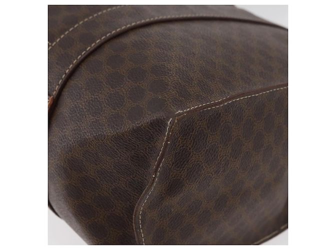 Céline Borsa tote in tela Macadam CELINE in pelle PVC marrone oro Auth 176329 D'oro - vista 14